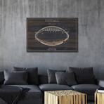 Football Navy Blue Patent Blueprint by Aged Pixel
