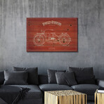 Harley-Davidson Red Patent Blueprint by Aged Pixel