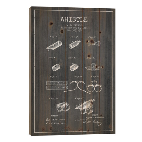 Whistle 1 Charcoal Patent Blueprint by Aged Pixel