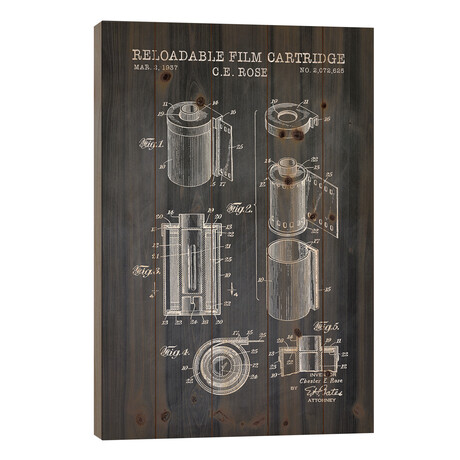 Reloadable Film Cartridge, Black by PatentPrintStore