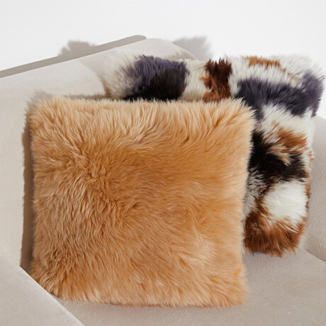 Sheepskin Cushion Cover // Camel