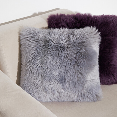 Sheepskin Cushion Cover // Smoke Gray