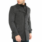 Amsterdam Coat // Patterned Anthracite (Large)