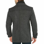 Amsterdam Coat // Patterned Anthracite (Large)