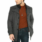 Amsterdam Coat // Patterned Anthracite (Large)