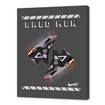 J4 X Bred Men (10"H x 8"W x 0.75"D)
