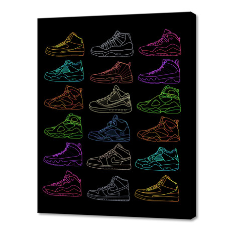 Light Jordan Sneakers (10"H x 8"W x 0.75"D)