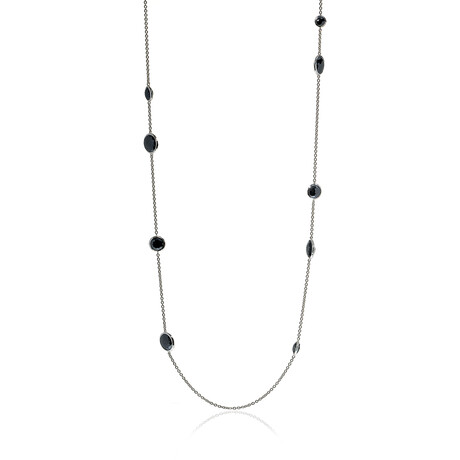Sterling Silver + Hematite Necklace // 40.5" // Store Display