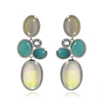 Rock Candy Sterling Silver + Mother of Pearl Earrings // Store Display