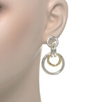 Chimera 18k Yellow Gold + Sterling Silver Linked-Hoop Earrings // Store Display