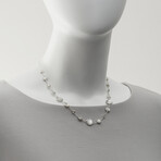 Lollipop Sterling Silver + Mother of Pearl Necklace // 16" // Store Display