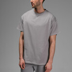 Riley Oversize T-Shirts // Light Gray (L)