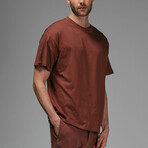 Joel Oversize T-Shirts // Brown (XS)