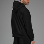 Ethan Oversize Zip Hoodie // Black (XL)
