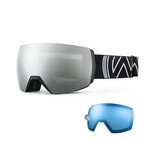 ULTRA XL Ski Goggles // Black Sonic Frame VLT 10% (VLT 10% Sliver Lens + Clear Lens)