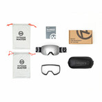 ULTRA XL Ski Goggles // Black Sonic Frame VLT 10% (VLT 10% Sliver Lens + Clear Lens)