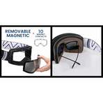 ULTRA XL Ski Goggles // Black Sonic Frame VLT 10% (VLT 10% Sliver Lens + Clear Lens)