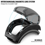 PRO XM Ski Goggles // Black-Gray Frame VLT 10% (VLT 10% Gray Lens + Polarized Yellow Lens)