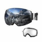 PRO XM Ski Goggles // Black-Gray Frame VLT 10% (VLT 10% Gray Lens + Polarized Yellow Lens)