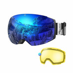 PRO XM Ski Goggles // Black-Gray Frame VLT 15% (VLT 15% Blue Lens + Clear Lens)