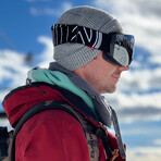 ULTRA XL Ski Goggles // Black Sonic Frame VLT 10% (VLT 10% Sliver Lens + Clear Lens)