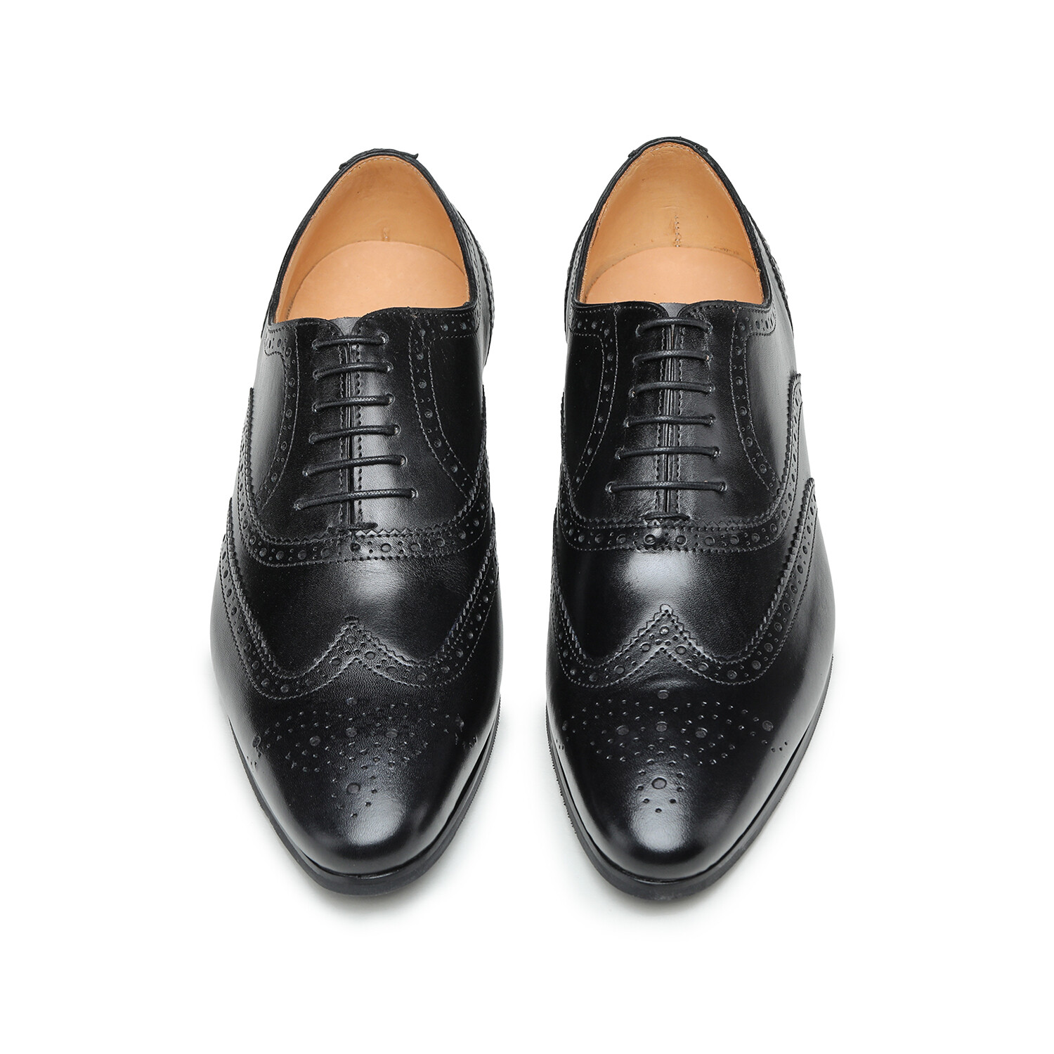 Wingtip Oxford Brogue Leather Shoes // Black (US: 7) - ToMo Clearance ...
