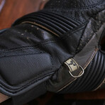 Rider Summer Gloves // Brown + Black (X-Small)