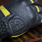 Retro II Summer Gloves // Black + Yellow (X-Small)