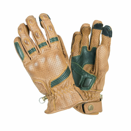 Retro II Summer Gloves // Mustard + Green (X-Small)