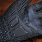 Retro II Summer Gloves // Black (Large)