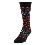 Cross And Flake Zig Zag Boot Socks // 4 Packs