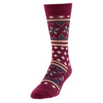 Cross And Flake Zig Zag Boot Socks // 4 Packs
