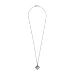 18K White Gold + Diamond Pendant Necklace // 16" // New