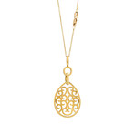 18K Yellow Gold Diamond Necklace // 16" // New
