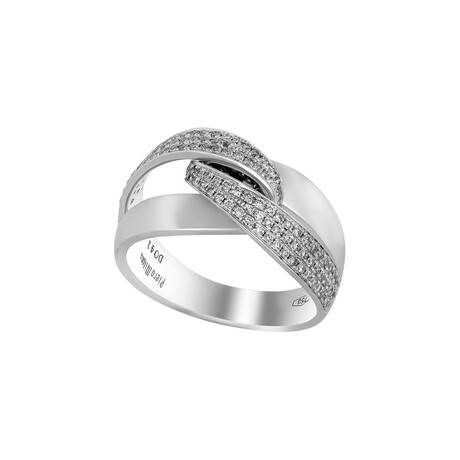 18K White Gold Diamond Ring // Ring Size: 6.5 // New