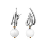 18K White Gold Kogolong + Diamond Earrings // New