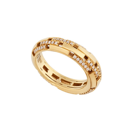 18K Yellow Gold Diamond Ring // Ring Size: 7 // New