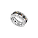 18K Yellow Gold + 18k White Gold Diamond Ring // Ring Size: 7.25 // New