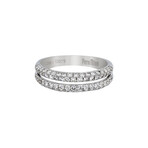 18K White Gold Diamond Ring // Ring Size: 7.25 // New