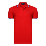 Jayden Tipped Polo Shirt // Red (S)