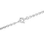 Hermès // 18K White Gold Circle Pendant Necklace // 15" // Estate