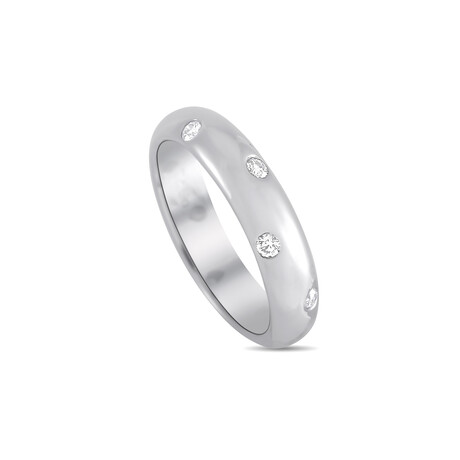 Tiffany & Co. // Etoile Platinum + Diamond Band Ring // Ring Size: 5 // Estate
