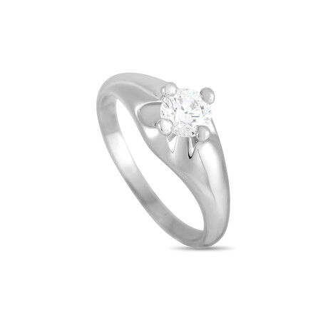 Bulgari // Corona 18K White Gold Diamond Solitaire Engagement Ring // Ring Size: 6 // Estate
