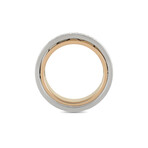 Cartier // LOVE 18K White Gold + 18k Rose Gold Double Band Ring // Ring Size: 4.75 // Estate