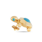 Cartier // 18K Yellow Gold Turquoise Turtle Pin // Estate