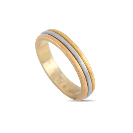 Cartier // Trinity 18K Yellow Gold + 18k White Gold + 18k Rose Gold Band Ring // Ring Size: 7.25 // Estate