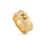Hermès // Cadenas 18K Yellow Gold Ring // Ring Size: 6 // Estate