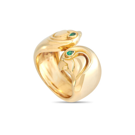Cartier // Anoubois 18K Yellow Gold Egyptian Revival Falcon Ring // Ring Size: 6.5 // Estate