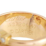 Cartier // Double C 18K Yellow Gold + 18k White Gold + 18k Rose Gold Diamond Ring // Ring Size: 5.5 // Estate