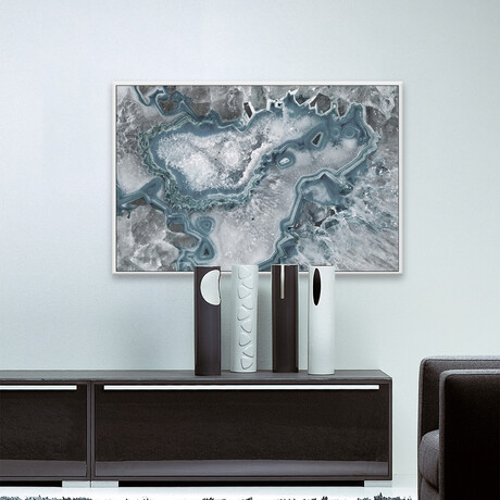 Icy Layers Floater Framed Print on Canvas (12"H x 18"W x 1.5"D)